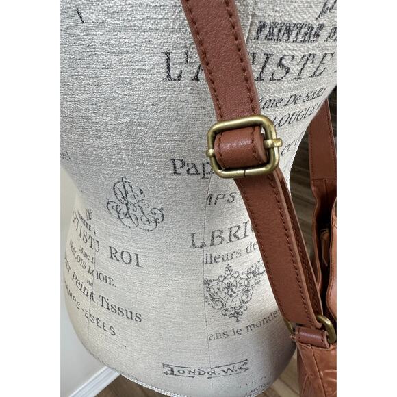 The Sak Women's De Young Small Leather Crossbody BagColor:Tobacco Floral Emboss - Picture 10 of 10